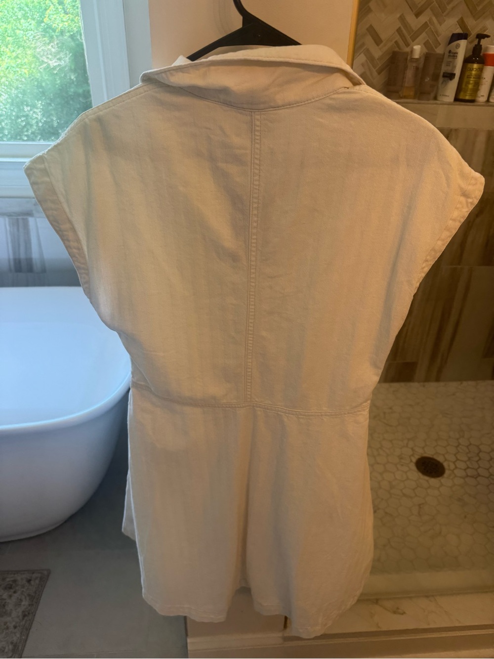 Universal Thread Cream Button-Front Mini Dress - Picture 2 of 3